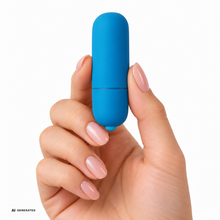 Vibrator bullet INTOYOU MOOVE, pentru stimularea clitorisului, 10 funcții de vibrație, rezistent la apă, culoarea albastru