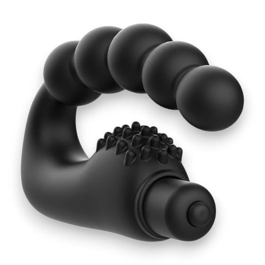 Vibrator anal ADDICTED TOYS Anal Massager, pentru stimularea prostatei, din silicon medical, culoare negru, 11 x 6.3 cm