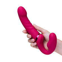 Vibrator cu dublă penetrare LOVENSE - LAPIS, control prin aplicație, stimuleză puncul G, clitorisul și prostată la barbați, 25.4 cm, roz