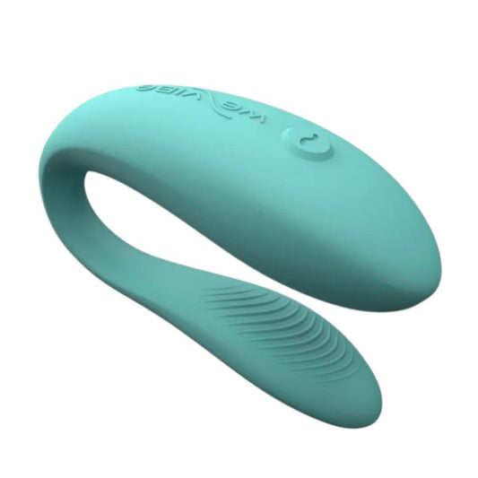 Stimulator WEVIBE - SYNC LITE, control prin aplicatie, pentru stimularea punctului G, clitorisul si penisul in timpul penetrarii, 9 cm, culoarea albastru deschis