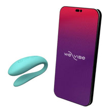 Stimulator WEVIBE - SYNC LITE, control prin aplicatie, pentru stimularea punctului G, clitorisul si penisul in timpul penetrarii, 9 cm, culoarea albastru deschis