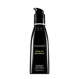 Lubrifiant pe bază de apă WICKED Aqua Sensitive, formulă inovatoare potrivită pentru pielea sensibilă, 240 ml