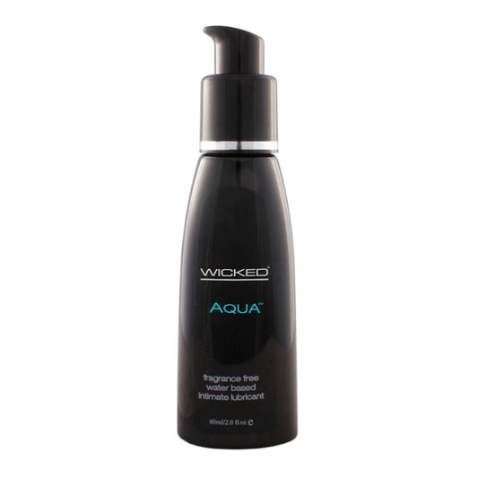 Lubrifiant pe bază de apă WICKED Aqua, formulă inovatoare cu aloe vera, vitamina E și extract de frunză de măslin, 60 ml