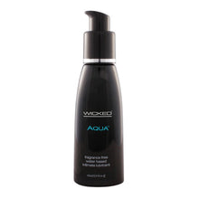 Lubrifiant pe bază de apă WICKED Aqua, formulă inovatoare cu aloe vera, vitamina E și extract de frunză de măslin, 60 ml