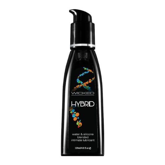 Lubrifiant hibrid WICKED Hybrid, formulă inovatoare pe bază de apă și silicon, efect de durată, fără parfum, 120 ml