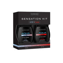 Set 2 lubrifianți WICKED Sensation Kit, formulă inovatoare pe bază de apă, efecte de răcire și încălzire, 2 x 45 ml