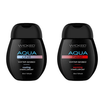 Set 2 lubrifianți WICKED Sensation Kit, formulă inovatoare pe bază de apă, efecte de răcire și încălzire, 2 x 45 ml