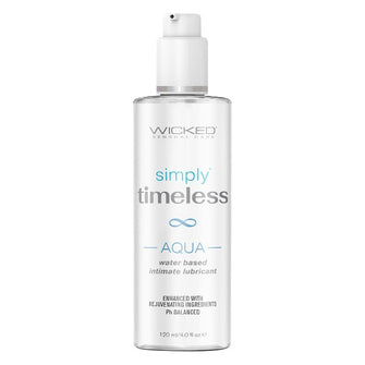 Lubrifiant pe bază de apă WICKED Simply Timeless Aqua, formulă extra-hidratantă, cu aloe vera, vitamina E și scualan, 120 ml