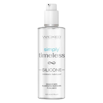 Lubrifiant pe bază de silicon WICKED Simply Timeless Silicone, formulă extra-hidratantă, cu vitamina E și scualan, 120 ml
