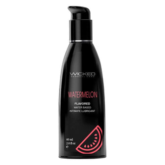 Lubrifiant cu aromă WICKED Watermelon, formulă inovatoare pe bază de apă, efect de durată, aromă de pepene roșu, 60 ml