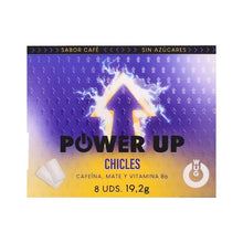 Gumă de mestecat WUG Power Up, poate ajuta la reducerea oboselii și la reglarea activității hormonale, cu cafeină, vitamina B6, aromă de cafea, fără gluten, 8 buc