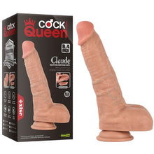 Dildo realist cu testicule XISE Cock Queen Claude, bază cu ventuză pentru fixare, lungime 16.5 cm, culoarea pielii