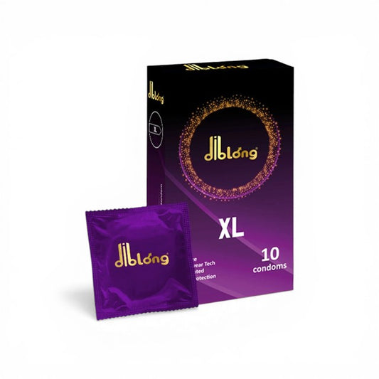 Prezervative DIBLONG XL, lubrifiate, din latex, 55 ± 2 mm, 10 buc