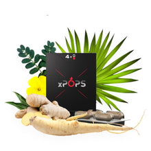 Supliment alimentar xPOPS, sub formă de capsule, ajută la susținerea potenței și erecției, cu ghimbir și palmier pitic, 4 buc