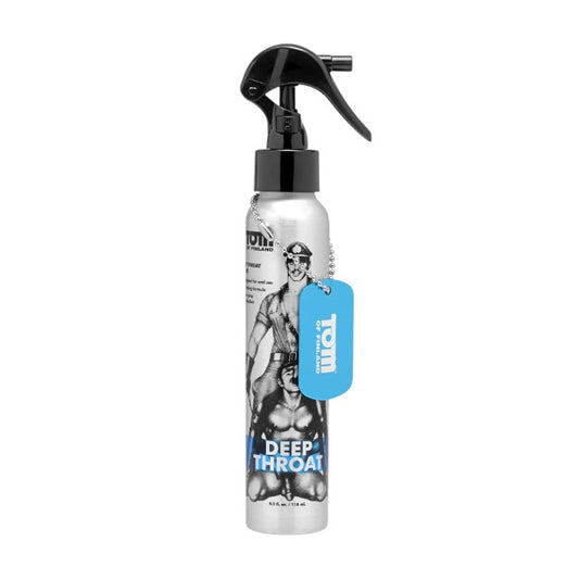Spray pentru sex oral adânc XR BRANDS Tom of Finland, fără gust și fără miros, 118 ml