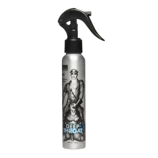 Spray pentru sex oral adânc XR BRANDS Tom of Finland, fără gust și fără miros, 118 ml