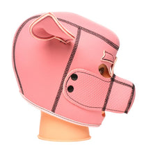 Cagulă porc XR BRANDS Master Series SWINE - Pig Neoprene Hood, pentru jocuri BDSM și de fantezie, culoare roz