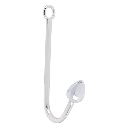 Plug anal YOU2TOYS Bondage Hook, în formă de cârlig de pescuit, pentru jocuri erotice BDSM, lungime 24 cm, argintiu