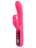 Vibrator dublu YOU2TOYS Pink Sunset Rabbit Vibrator, cu display digital, 10 funcții de vibrație, 4 viteze, culoare roz