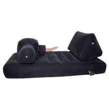 Pat gonflabil pentru sex YOU2TOYS Velvet Luxury Bed, cu funcție de penetrare, 2 vibratoare cu control prin telecomandă incluse