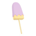 Vibrator YOU2TOYS Vibrating Popsicle, în formă de înghețată, 10 funcții de vibrație, din silicon, mov cu galben