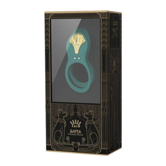 Inel vibrator pentru penis ZALO BAYEK, control prin telecomandă, 8 funcții de vibrație, din silicon moale, verde smarald