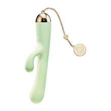 Vibrator rabbit ZALO Ichigo Melon, pentru stimularea clitorisului și punctului G, control prin aplicație, cu lanț din aur de 18 carate, culoare verde