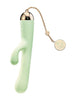 Vibrator rabbit ZALO Ichigo Melon, pentru stimularea clitorisului și punctului G, control prin aplicație, cu lanț din aur de 18 carate, culoare verde