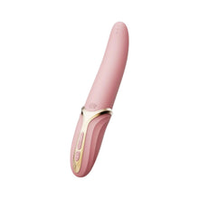 Vibrator ZALO EVE Oral Pleasure, în formă de limbă, cu funcție de încălzire, 6 funcții de vibrație, din silicon lichid, lungime 22 cm, roz