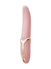 Vibrator ZALO EVE Oral Pleasure, în formă de limbă, cu funcție de încălzire, 6 funcții de vibrație, din silicon lichid, lungime 22 cm, roz
