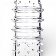 Manșon pentru penis A-TOYS Tark, pentru îngroșare și stimulare intensă, texturat, cu striații, transparent, 14 cm