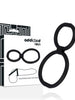 Inel pentru penis ADDICTED TOYS - Ajustable Ring , dublu, pentru imbunatatirea performantelor sexuale, din silicon, negru