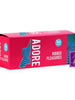 Prezervative ADORE Ribbed Pleasure, cu nervuri reliefate pe lungime, din latex, lubrifiate, 52 ± 2 mm, 144 buc