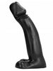 Dildo All Black - Realistic, pentru penetrare tip fisting, negru, 29 cm