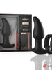 Plug anal electric ANBIGUO AMADEUS, cu telecomanda tip ceas Watchme, cu perle rotative, 7 functii de vibratie, 15.5 cm, negru