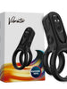 Inel vibrator dublu pentru penis ARMONY - Vibrator, 9 moduri de vibrare, negru