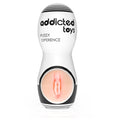 Masturbator manual ADDICTED TOYS Pussy Experience, simulare vaginală realistă, material TPE, alb