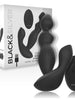 Plug anal cu vibratie BLACK & SILVER - CORA, remote control, silicon, negru