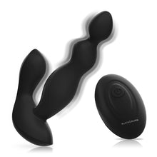 Plug anal cu vibratie BLACK & SILVER - CORA, remote control, silicon, negru