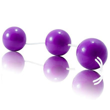 Set 3 bile anale BAILE, din material premium ABS, cu inel pentru extracție, diametru bile 3.4 cm, lungime 20 cm, violet