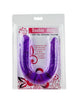 Dildo dublu BAILE Double Dong, pentru penetrare dublă, din material flexibil, lungime 29 cm, mov transparent