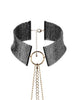Choker din plasă metalică cu lanț reglabil BIJOUX - Desir metallique, pentru femei, Negru