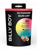 Prezervative BILLY BOY All Pleasure, cu 7 modele de prezervative, clasice, colorate, aromate și cu inel integrat, 40 bucăți