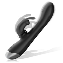 Vibrator BLACK&SILVER Adam, 10 functii de vibrare si stimulator tip rabbit