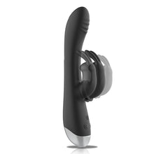 Vibrator BLACK&SILVER Adam, 10 functii de vibrare si stimulator tip rabbit