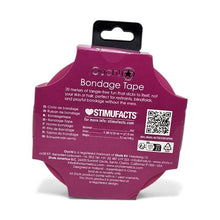 Bandă OUCH! Bondage Tape, pentru jocuri erotice BDSM, nelipicioasă, lungime 20 m, culoare roz