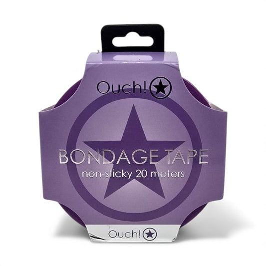 Bandă OUCH! Bondage Tape, pentru jocuri erotice BDSM, nelipicioasă, lungime 20 m, culoare mov