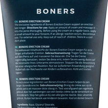 Cremă BONERS Erection Cream, susține erecțiile puternice și de durată, cu Ginkgo Biloba, Aloe Vera și Arnica, 100 ml