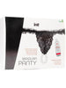 Brazilian Panty Black INTT, cu inel de Perle stimulatoare și Lubrifiant cu aromă de căpșuni 50ml