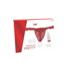 Brazilian Panty Red INTT, cu inel de Perle stimulatoare și Lubrifiant cu aromă de căpșuni 50ml